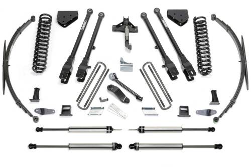 Fabtech Motorsports - FTSK2129DL | Fabtech 8 Inch 4 Link System With Coils and Rear Leag Springs and DLSS Shocks (2008-2016 F250, F350 Super Duty 4WD)