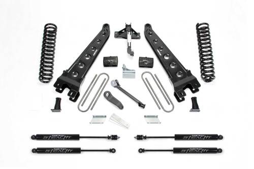 Fabtech Motorsports - FTSK2131M | Fabtech 6 Inch Radius Arm System With Coils and Stealth Shocks (2008-2016 F350, F450 Super Duty 4WD 8 Lug)