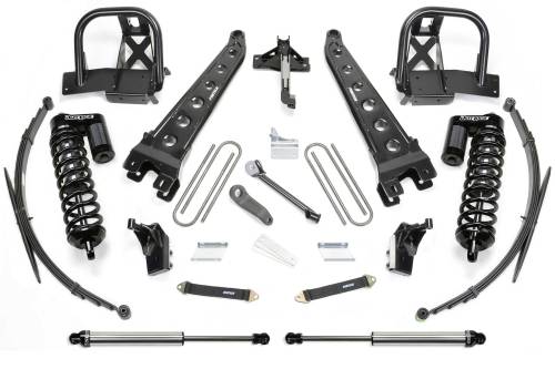 Fabtech Motorsports - FTSK2143DL | Fabtech 8 Inch Radius Arm System With DLSS 4.0 Coilover and Rear Leag Springs (2011-2016 F250, F350 Super Duty 4WD)