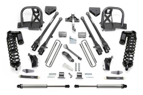 Fabtech Motorsports - FTSK2146DL | Fabtech 6 Inch 4 Link System With DLSS Coilovers and Rear Shocks (2011-16 F350, 450 Super Duty 4WD 8 LUG)