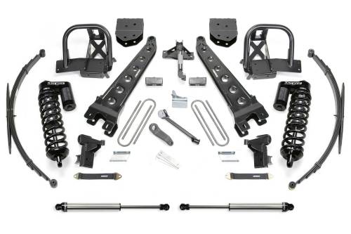 Fabtech Motorsports - FTSK2151DL | Fabtech 10 Inch Radius Arm System With DLSS 4.0 Coilovers and Rear Shocks DLSS (2011-2016 F250 Super Duty 4WD)