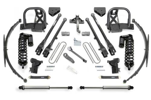 Fabtech Motorsports - FTSK2152DL | Fabtech 10 Inch 4 Link System With DLSS 4.0 Coilovers and Rear Shocks DLSS (2011-2016 F250 Super Duty 4WD)