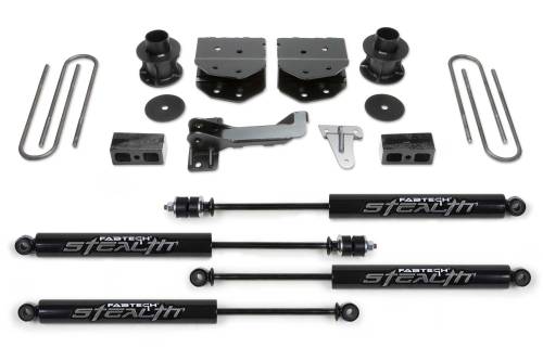 Fabtech Motorsports - FTSK2181M | Fabtech 4 Inch Budget System With Stealth Shocks (2005-2007 F250, F350 Super Duty 4WD)