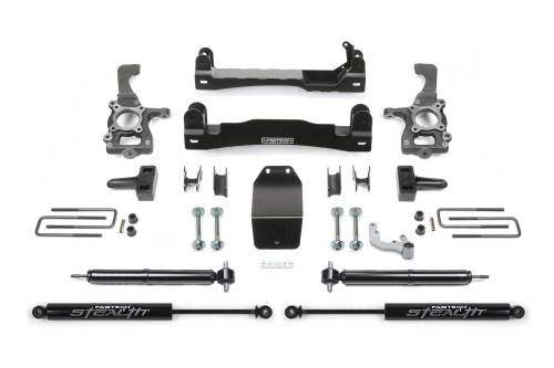 Fabtech Motorsports - FTSK2193M | Fabtech 4 Inch Basic System With Rear Stealth Shocks (2015-2020 F150 Pickup 4WD)