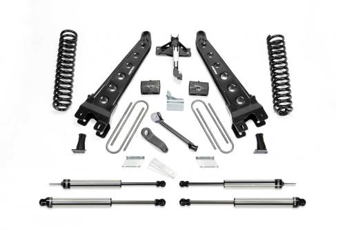 Fabtech Motorsports - FTSK2211DL | Fabtech 4 Inch Radius Arm System With Coils and DLSS Shocks (2008-2016 F250, F350 Super Duty 4WD)