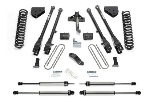 Fabtech Motorsports - FTSK2212DL | Fabtech 4 Inch 4 Link System With Coils and DLSS Shocks (2008-2015 F250, F350 Super Duty 4WD)