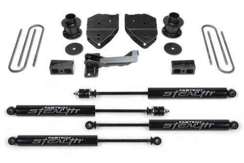 Fabtech Motorsports - FTSK2213M | Fabtech 4 Inch Budget System With Stealth Shocks (2017-2022 F250, F350 Super Duty 4WD)