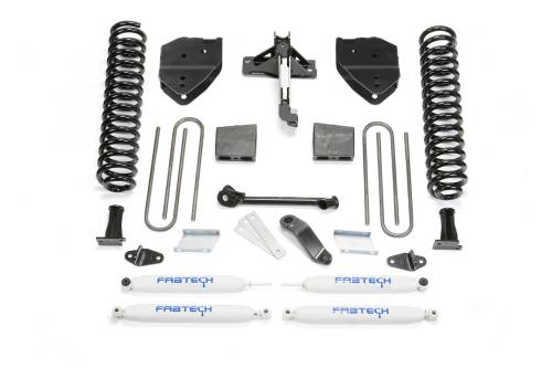 Fabtech Motorsports - FTSK2214 | Fabtech 4 Inch Basic System With Performance Shocks (2017-2022 F250, F350 Super Duty 4WD Diesel)