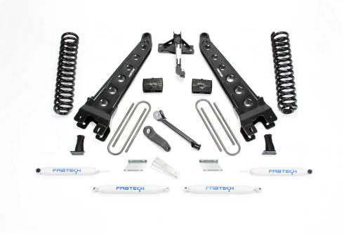 Fabtech Motorsports - FTSK2215 | Fabtech 4 Inch Radius Arm System With Coils and Performance Shocks (2017-2022 F250, F350 Super Duty 4WD Diesel)