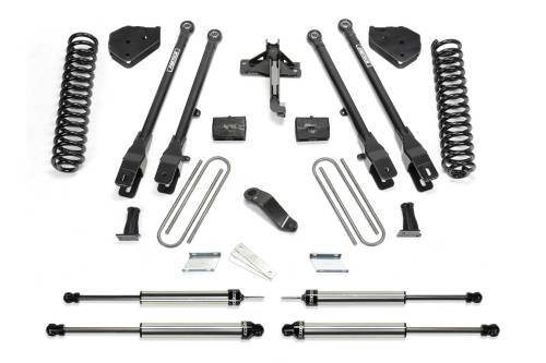 Fabtech Motorsports - FTSK2216DL | Fabtech 4 Inch 4 Link System With Coils and DLSS Shocks (2017-2022 F250, F350 Super Duty 4WD Diesel)