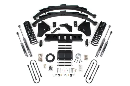 BDS Suspension - BDS1617H | BDS Suspension 6 Inch Lift Kit For Dodge Ram 3500 4WD (2013-2018) | Diesel | Rear Lift Leaf Springs, NX2 Nitro Series Shocks, 6 Bolt Indexing Ring