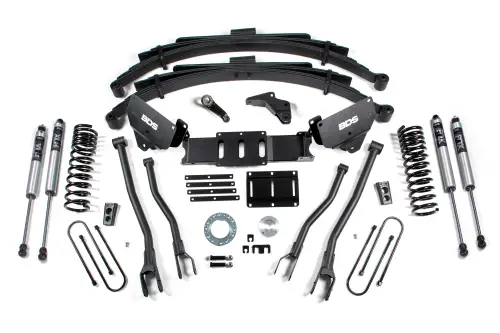 BDS Suspension - BDS1618FS | BDS Suspension 6 Inch Lift Kit With 4 Link For Dodge Ram 3500 4WD (2013-2018) | Diesel | Rear Lift Leaf Spring, Fox 2.0 Performance Series Shocks, 6 Bolt Indexing Ring