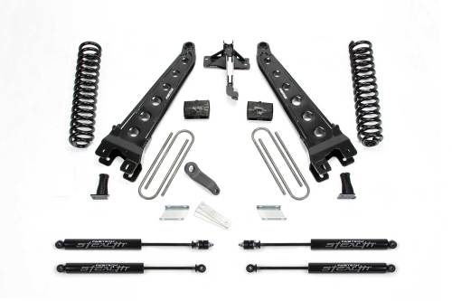 Fabtech Motorsports - FTSK2218M | Fabtech 6 Inch Radius Arm System With Coils and Stealth Shocks (2017-2022 F250, F350 Super Duty 4WD Diesel)