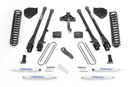 Fabtech Motorsports - FTSK2219 | Fabtech 6 Inch 4 Link System With Coils and Performance Shocks (2017-2022 F250, F350 Super Duty 4WD Diesel)