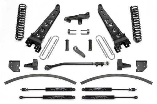 Fabtech Motorsports - FTSK2265M | Fabtech 8 Inch Radius Arm System With Coils and Stealth Shocks (2017-2022 F250, F350 Super Duty 4WD Diesel)