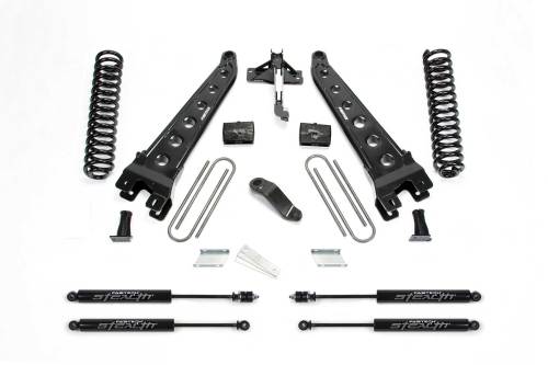 Fabtech Motorsports - FTSK2282M | Fabtech 6 Inch Radius Arm System With Coils and Stealth Shocks (2017 F450, F550 Super Duty 4WD Diesel)