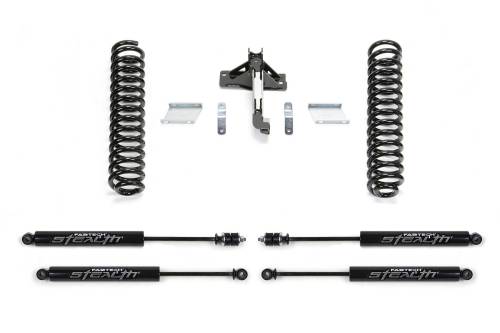 Fabtech Motorsports - FTSK2339M | Fabtech 2.5 Inch Budget Coil Kit With Stealth Shocks (2017-2024 F250, F350 Super Duty 4WD Diesel)