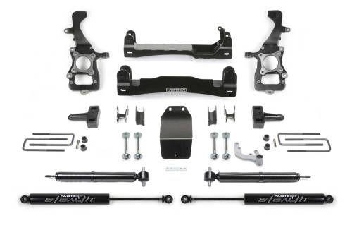 Fabtech Motorsports - FTSK2386M | Fabtech 4 Inch Basic System With Rear Stealth Shocks (2021-2023 F150 Pickup 4WD)