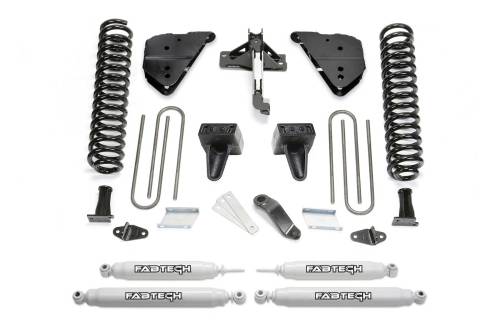 Fabtech Motorsports - FTSK2405 | Fabtech 4 Inch Basic System With Performance Shocks (2023-2024 F250, F350 Super Duty 4WD Diesel)