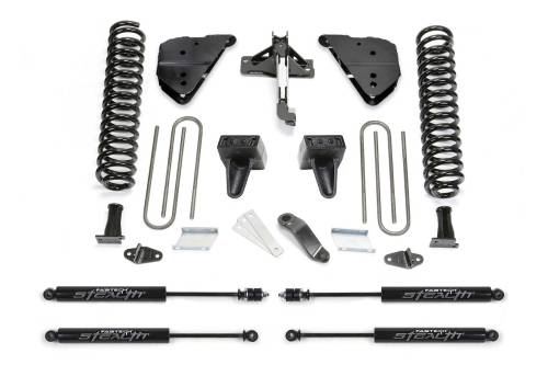 Fabtech Motorsports - FTSK2405M | Fabtech 4 Inch Basic System With Stealth Shocks (2023-2024 F250, F350 Super Duty 4WD Diesel)