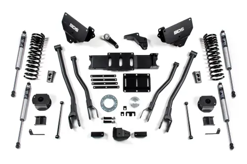 BDS Suspension - BDS1628FS | BDS Suspension 6 Inch Lift Kit With 4 Link For Dodge Ram 2500 4WD With Rear Air Ride (2014-2018) | Diesel | Fox 2.0 Performance Series Shocks