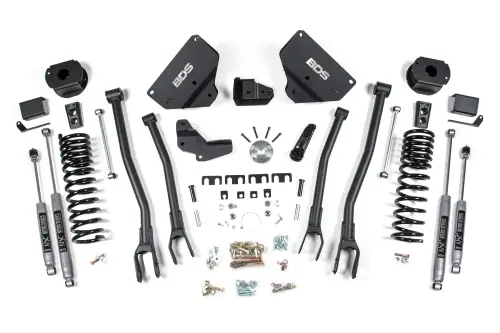 BDS Suspension - BDS1632H | BDS Suspension 4 Inch Lift Kit With 4 link For Dodge Ram 2500 4WD With Rear Air Ride (2014-2018) | Diesel | NX2 Nitro Series Shocks