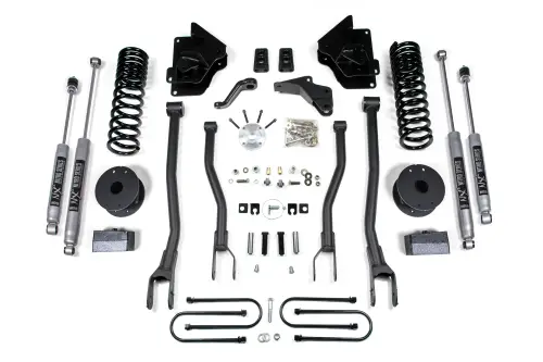 BDS Suspension - BDS1644H | BDS Suspension 4 Inch Lift Kit With 4 Link For Dodge Ram 3500 4WD With Rear Air-Ride (2013-2018) | Diesel | NX2 Nitro Series