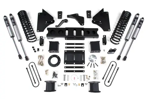 BDS Suspension - BDS1647FS | BDS Suspension 6 Inch Lift Kit For Dodge Ram 3500 4WD With Rear Air-Ride (2013-2018) | Diesel | Fox 2.0 Performance Series, 6 Bolt Indexing Ring