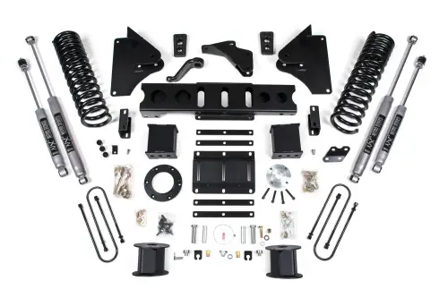 BDS Suspension - BDS1647H | BDS Suspension 6 Inch Lift Kit For Dodge Ram 3500 4WD With Rear Air-Ride (2013-2018) | Diesel | NX2 Nitro Series, 6 Bolt Indexing Ring