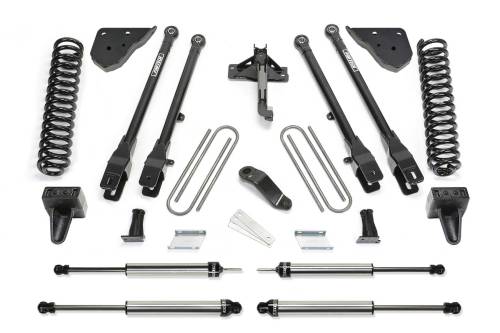 Fabtech Motorsports - FTSK2409DL | Fabtech 4 Inch 4 Link System With Coils and 2.25 DL Shocks (2023-2024 F250, F350 Super Duty 4WD Diesel)