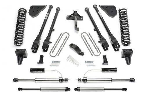 Fabtech Motorsports - FTSK2410DL | Fabtech 4 Inch 4 Link System With Coils and 2.25 DL Resi Front and DL Rear Shocks (2023-2024 F250, F350 Super Duty 4WD Diesel)