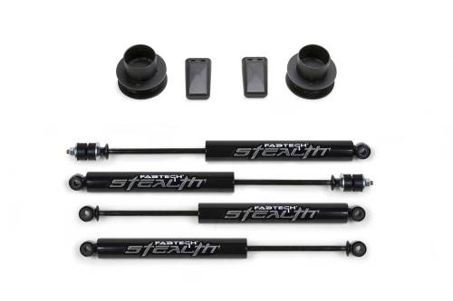 Fabtech Motorsports - FTSK3056M | Fabtech 2.5 Inch Coil Spacer Kit With Stealth Shocks (2013-2018 Ram 3500 4WD with Factory Radius Arms)