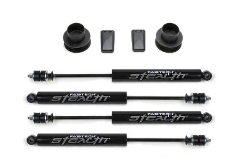 Fabtech Motorsports - FTSK3060M | Fabtech 2.5 Inch Coil Spacer Kit With Stealth Shocks (2014-2018 Ram 2500 Pickup 4WD)