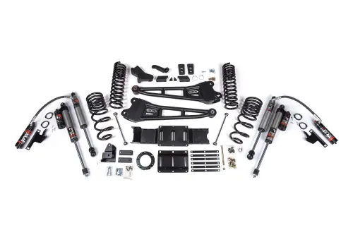 BDS Suspension - BDS1656FPE | BDS Suspension 4 Inch Lift Kit With Radius Arm & 3 Inch Rear Block For Ram 3500 4WD (2019-2024) | Diesel | Rear Lift Without Factory Overload Leaf, 6 Bolt Indexing Ring, Fox 2.5 Performance Elite Shocks