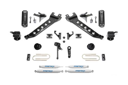 Fabtech Motorsports - FTSK3147 | Fabtech 7 Inch Radius Arm Kit With Performance Shocks (2013-2018 Ram 3500 Pickup 4WD)