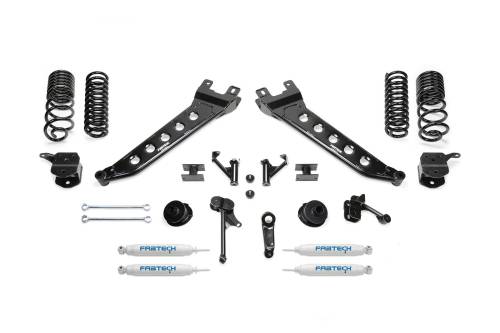 Fabtech Motorsports - FTSK3156 | Fabtech 7 Inch Radius Arm Kit With Performance Shocks (2014-2018 Ram 2500 Pickup 4WD)