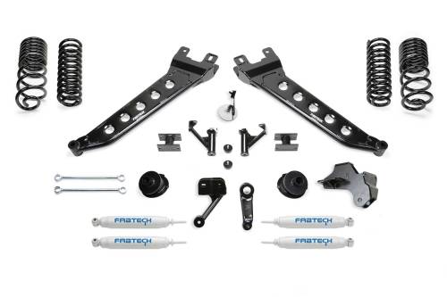 Fabtech Motorsports - FTSK3180 | Fabtech 5 Inch Radius Arm Kit With Performance Shocks (2019-2022 Ram 2500 Pickup 4WD)