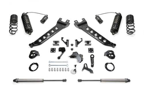 Fabtech Motorsports - FTSK3184DL | Fabtech 5 Inch Radius Arm Kit With 4.0 Resi Coilovers DLSS and Rear 2.25 DLSS (2019-2022 Ram 2500 Pickup 4WD)