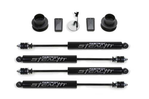 Fabtech Motorsports - FTSK3191M | Fabtech 2.5 Inch Coil Spacer Kit With Stealth Shocks (2019-2022 Ram 2500 Pickup 4WD)