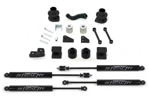 Fabtech Motorsports - FTSK4037M | Fabtech 3 Inch Basic System With Stealth Shocks (2007-2018 Wrangler JK 4WD)