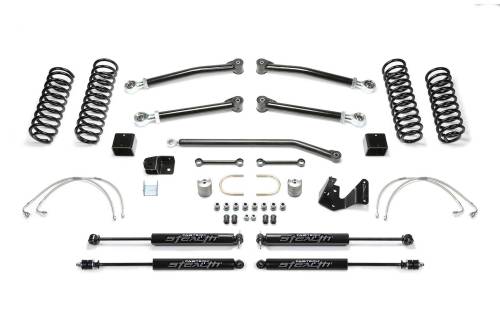 Fabtech Motorsports - FTSK4051M | Fabtech 3 Inch Trail II With Stealth Shocks (2007-2018 Wrangler JK 4WD 2 Door)