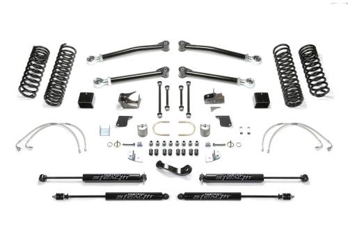 Fabtech Motorsports - FTSK4068M | Fabtech 5 Inch Trail LT With Stealth Shocks (2007-2018 Wrangler JK 4WD 2 Door)