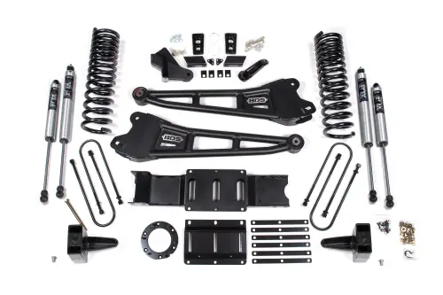 BDS Suspension - BDS1682FS | BDS Suspension 6 Inch Lift Kit With Radius Arm For Ram 3500 4WD (2019-2024) | Diesel | Rear Lift Without Factory Rear Overload Leaf, Fox 2.0 Performance Series Shocks, 6 Bolt Indexing Ring