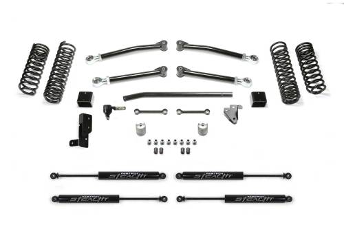 Fabtech Motorsports - FTSK4117M | Fabtech 3 Inch Trail With Stealth Shocks (2018-2023 Wrangler JL 4WD 4 Door)