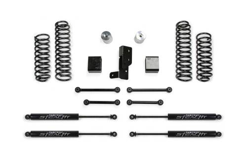 Fabtech Motorsports - FTSK4200M | Fabtech 3 Inch Sport System With Stealth Shocks (2021-2023 Wrangler JL 4XE 4 Door)