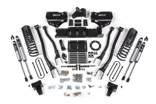 BDS Suspension - BDS1690FS | BDS Suspension 6 Inch Lift Kit With 4 Link For Ram 3500 4WD (2019-2024) | Diesel | Rear Lift Without Factory Overload Leaf, Fox 2.0 Performance Series Shocks, 6 Bolt Indexing Ring