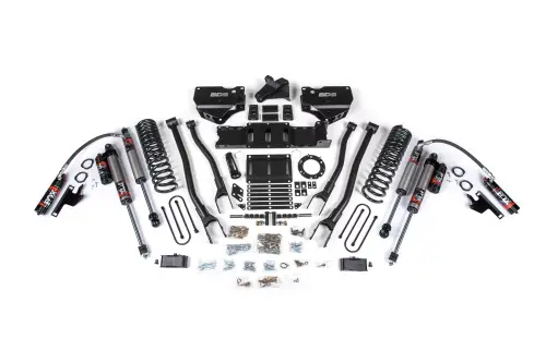 BDS Suspension - BDS1691FPE | BDS Suspension 6 Inch Lift Kit With 4 Link For Ram 3500 4WD (2019-2024) | Diesel | Rear Lift With Factory Overload Leaf, Fox 2.5 Performance Elite Shocks, 6 Bolt Indexing Ring