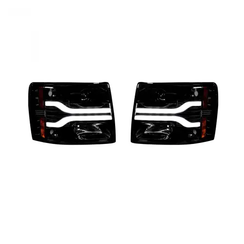 Recon Truck Accessories - 264195BKC | Recon Projector Headlights OLED Halos DRL Smoked/Black (2007-2013 Silverado 1500, 2500 HD, 3500, 2007-2014 Silverado 3500 DRW)