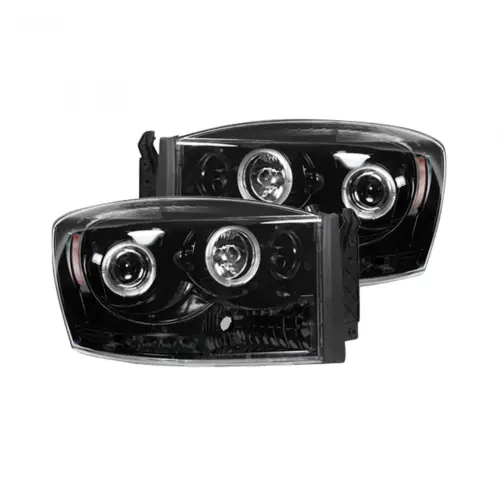 Recon Truck Accessories - REC264199BKCC | Recon Projector Headlights CCFL Halos & DRL in Smoked/Black (2006-2008 Ram1500, 2006-2009 Ram 2500, 3500)