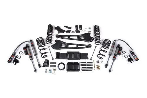 BDS Suspension - BDS1699FPE | BDS Suspension 4 Inch Lift Kit With Radius Arm For Ram 2500 4WD (2019-2024) | Gas | Fox 2.5 Performance Elite Shocks